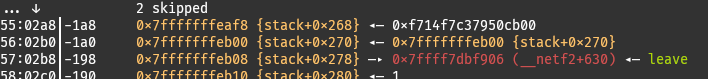 the ptrs in correct positions